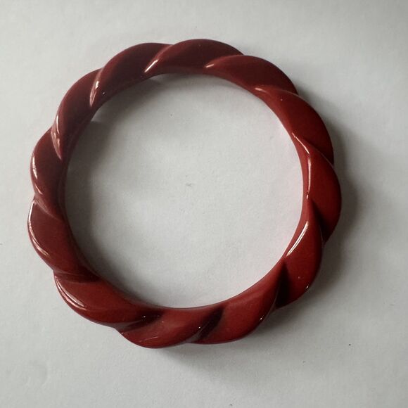 VTG AVON Color Go Round Twisted Lucite Bangle Bracelet Set Of 3 Green Red White - Picture 10 of 12